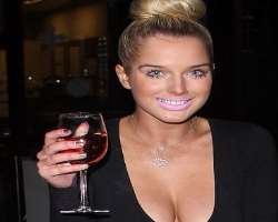 Helen Flanagan consuming alcohol